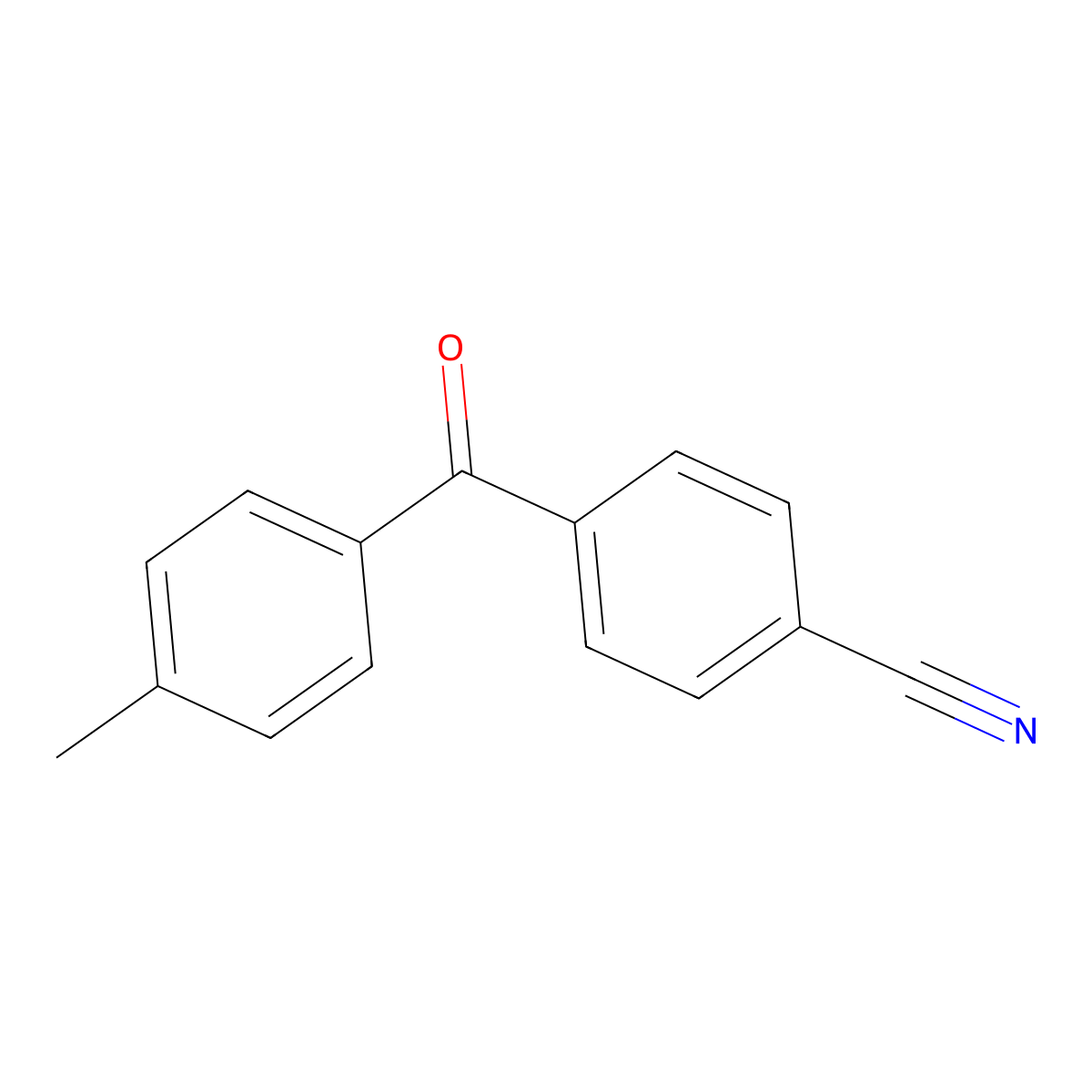4-(4-Methylbenzoyl)benzonitrile molecular structure, CAS 35776-95-5