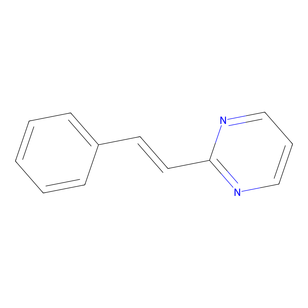 (E)-2-styrylpyrimidine molecular structure, CAS 35782-30-0