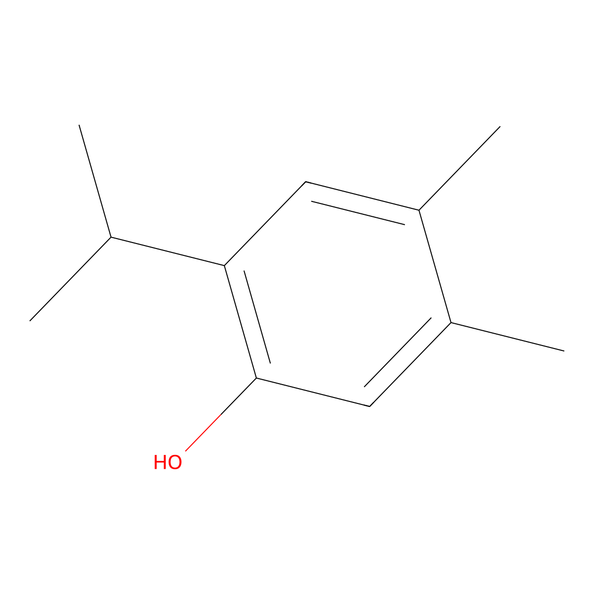 2-Isopropyl-4,5-dimethylphenol molecular structure, CAS 35786-94-8