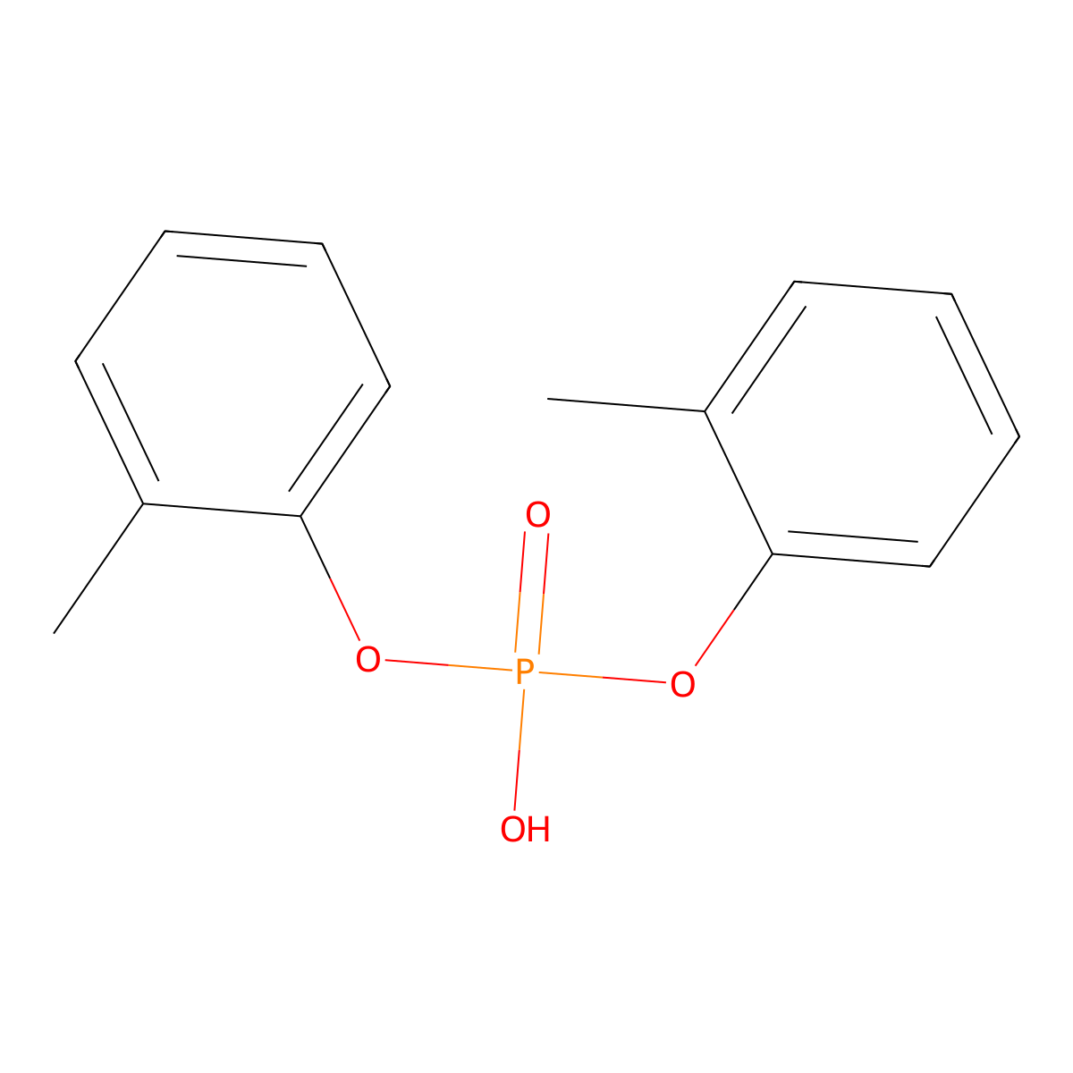 Phosphoric acid, bis(2-methylphenyl) ester molecular structure, CAS 35787-74-7