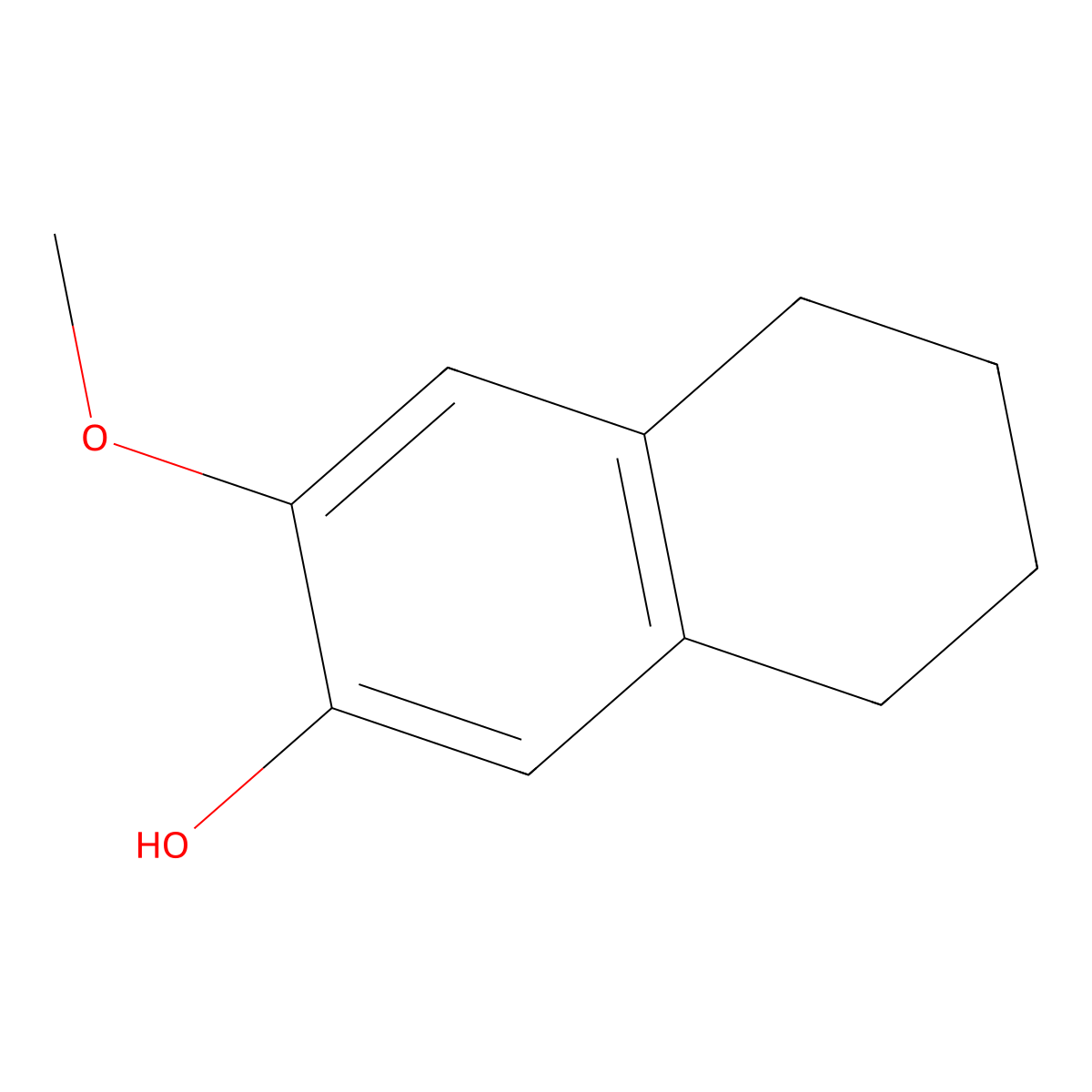 3-Methoxy-5,6,7,8-tetrahydronaphthalen-2-ol molecular structure, CAS 3579-88-2