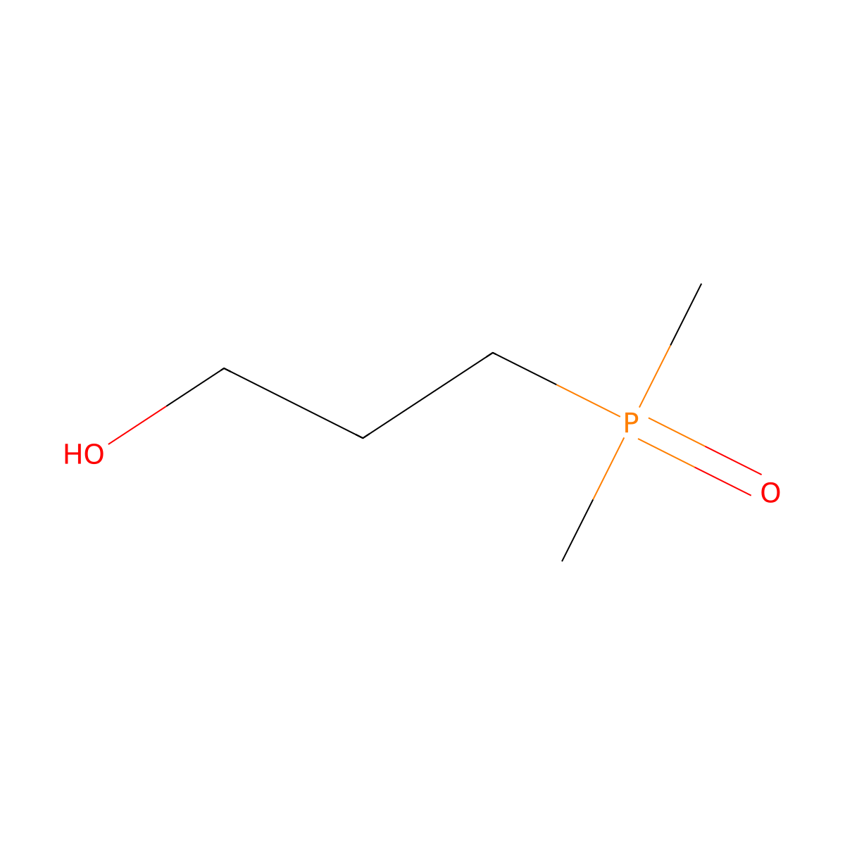 (3-Hydroxypropyl)dimethylphosphine oxide molecular structure, CAS 35790-16-0