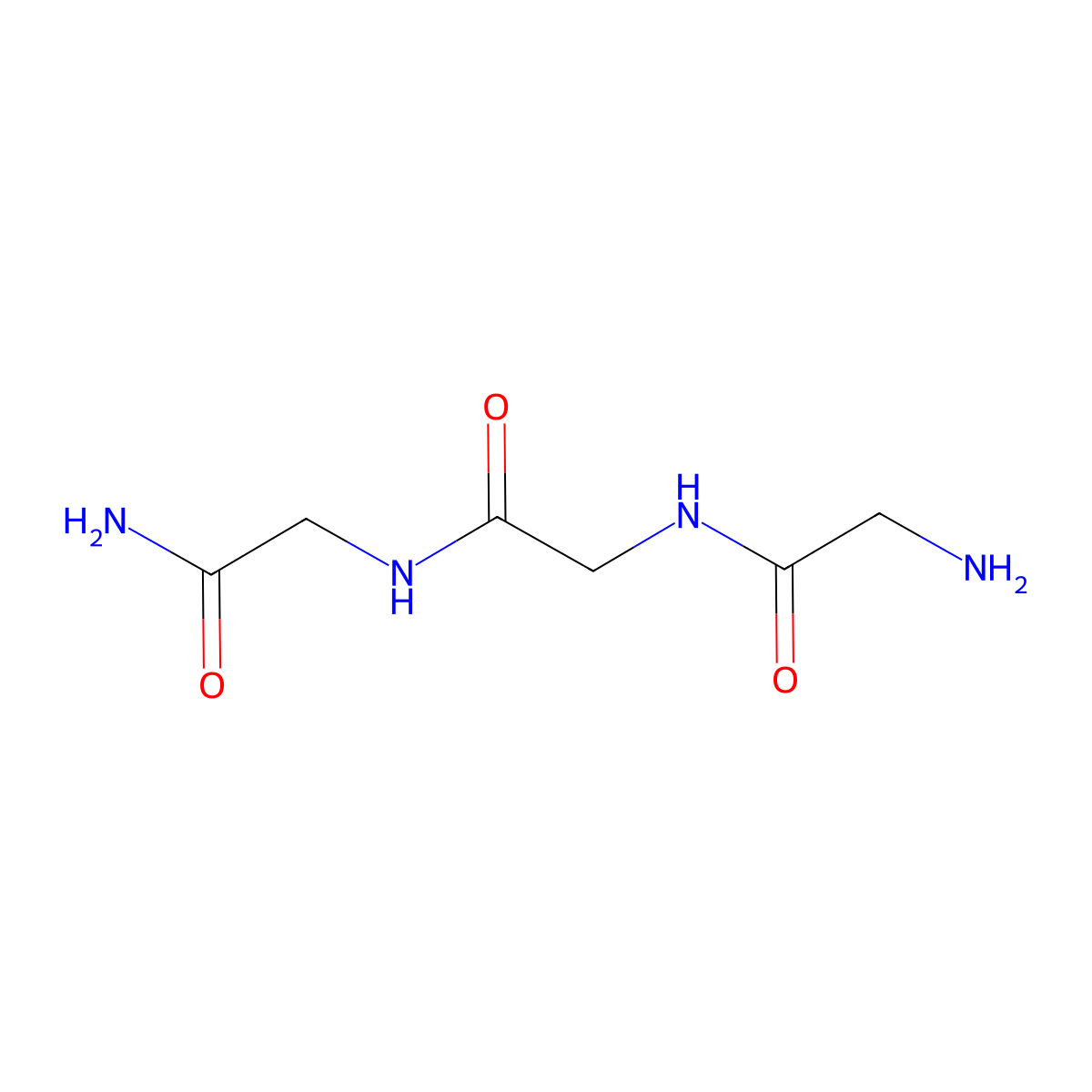 Glycylglycylglycinamide molecular structure, CAS 35790-47-7