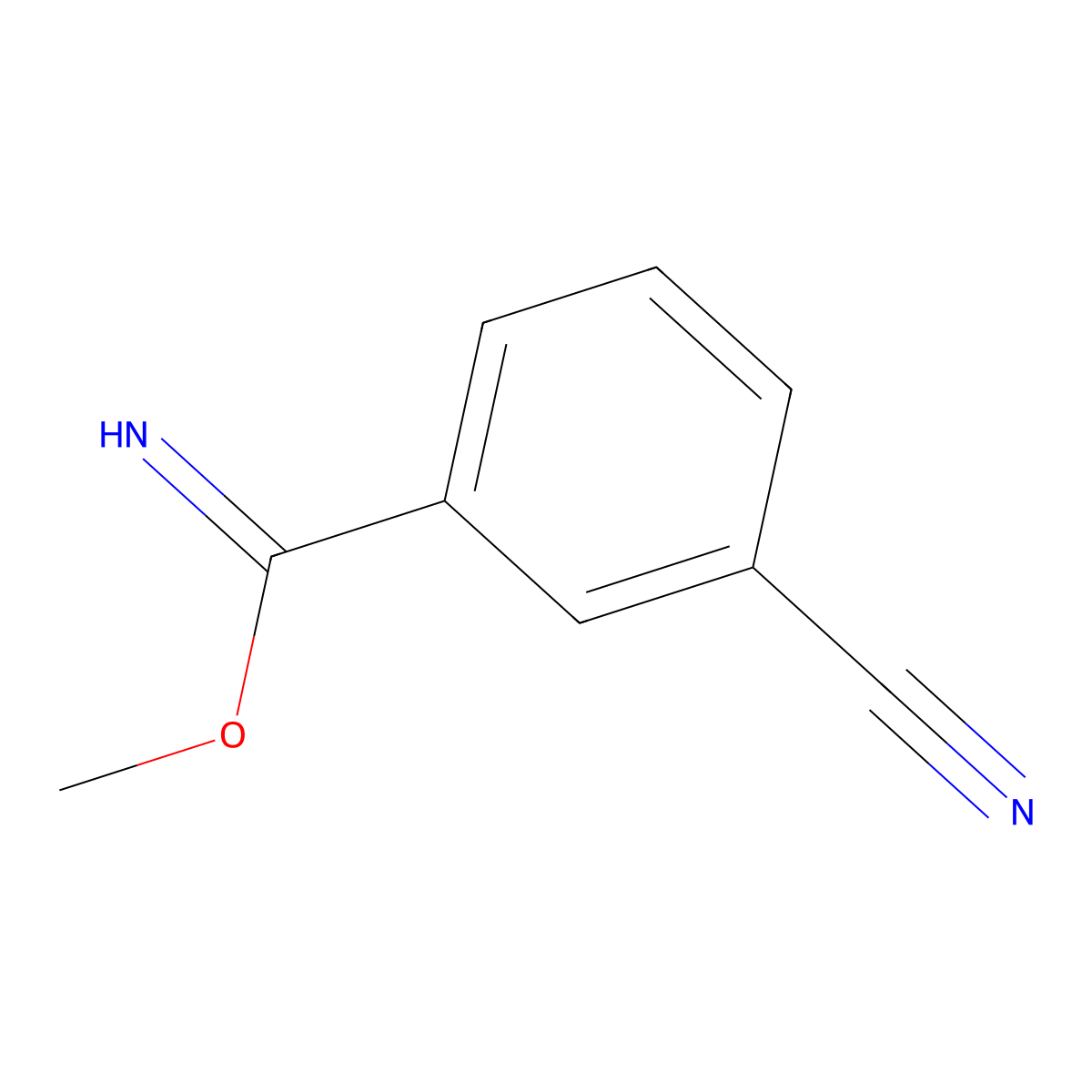 3-Cyano-benzimidic acid methyl ester molecular structure, CAS 357925-37-2