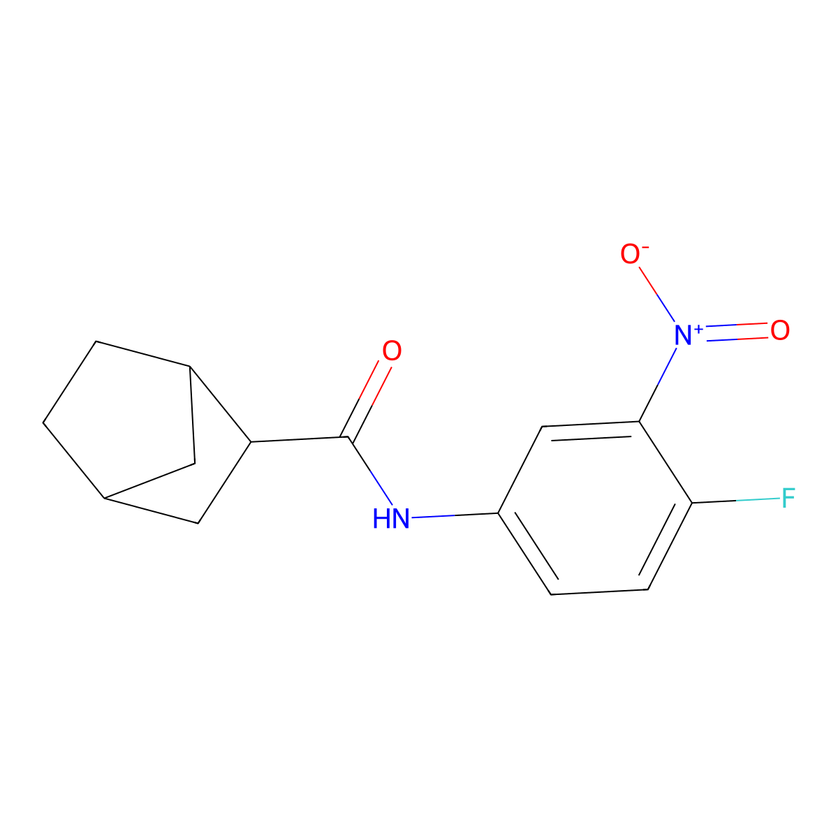 N-(4-fluoro-3-nitrophenyl)bicyclo[2.2.1]heptane-2-carboxamide molecular structure, CAS 357932-87-7