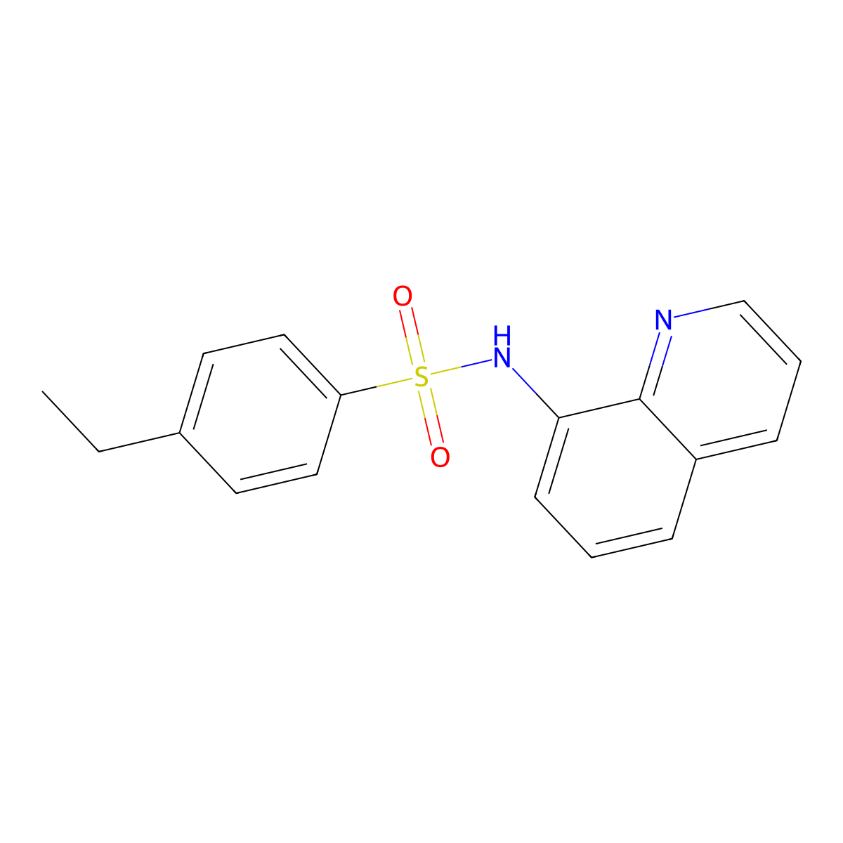 4-ethyl-N-quinolin-8-ylbenzenesulfonamide molecular structure, CAS 35799-19-0