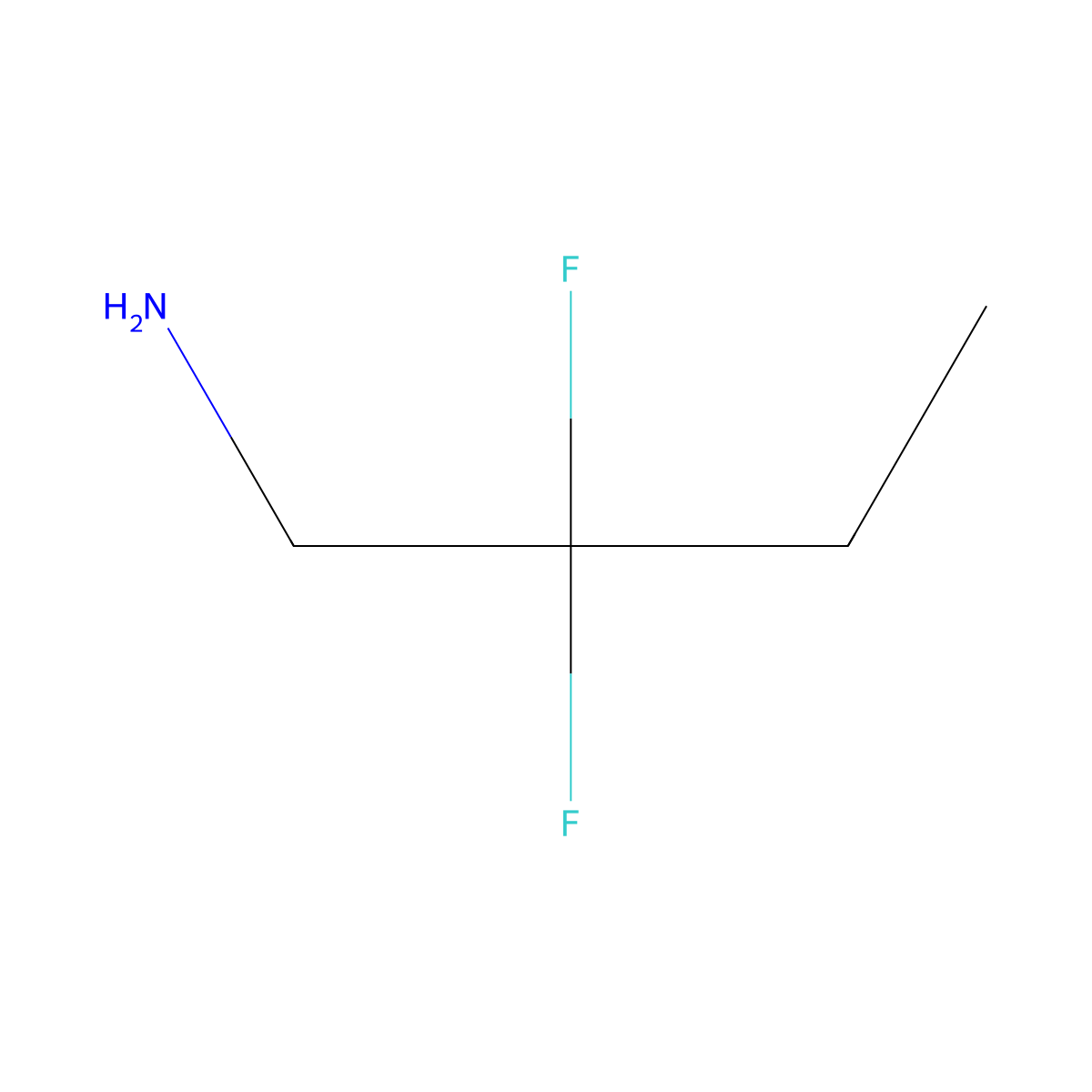 2,2-Difluorobutan-1-amine molecular structure, CAS 358-04-3