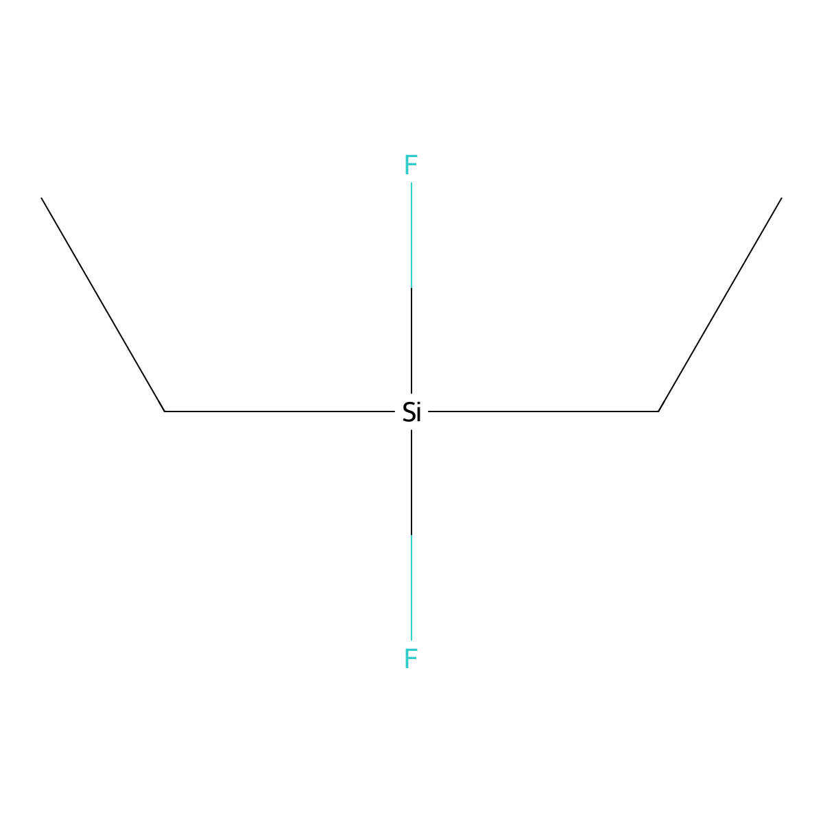 Diethyldifluorosilane molecular structure, CAS 358-06-5