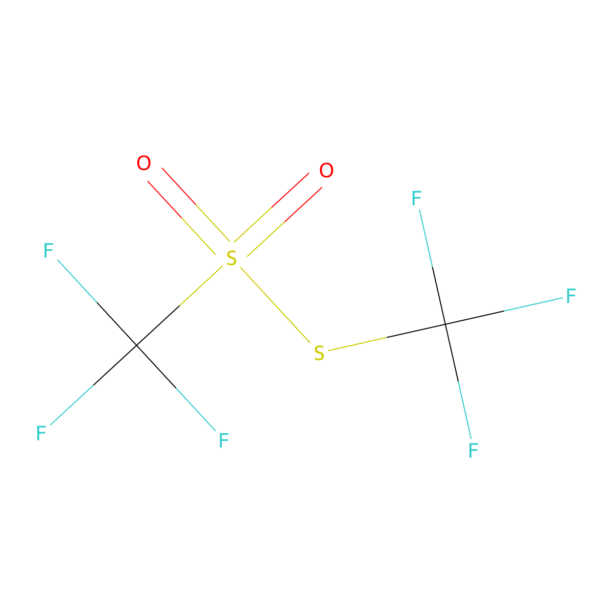 S-(Trifluoromethyl) Trifluoromethanesulfonothioate molecular structure, CAS 358-15-6