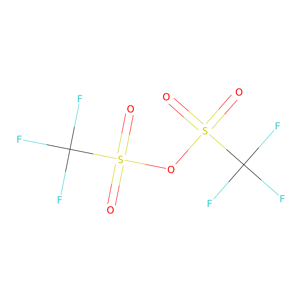 Trifluoromethanesulfonic anhydride molecular structure, CAS 358-23-6