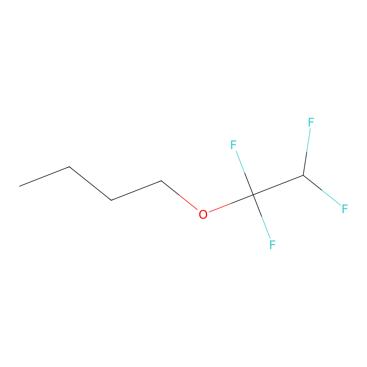 n-Butyl 1,1,2,2-tetrafluoroethyl ether molecular structure, CAS 358-37-2