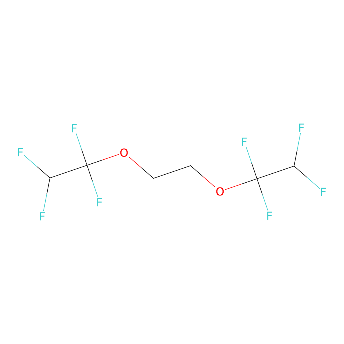 1,2-bis(1,1,2,2-Tetrafluoroethoxy)ethane molecular structure, CAS 358-39-4
