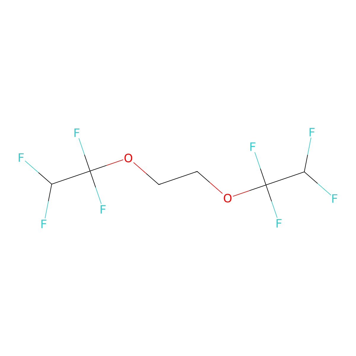 1,2-bis(1,1,2,2-Tetrafluoroethoxy)ethane molecular structure, CAS 358-39-4
