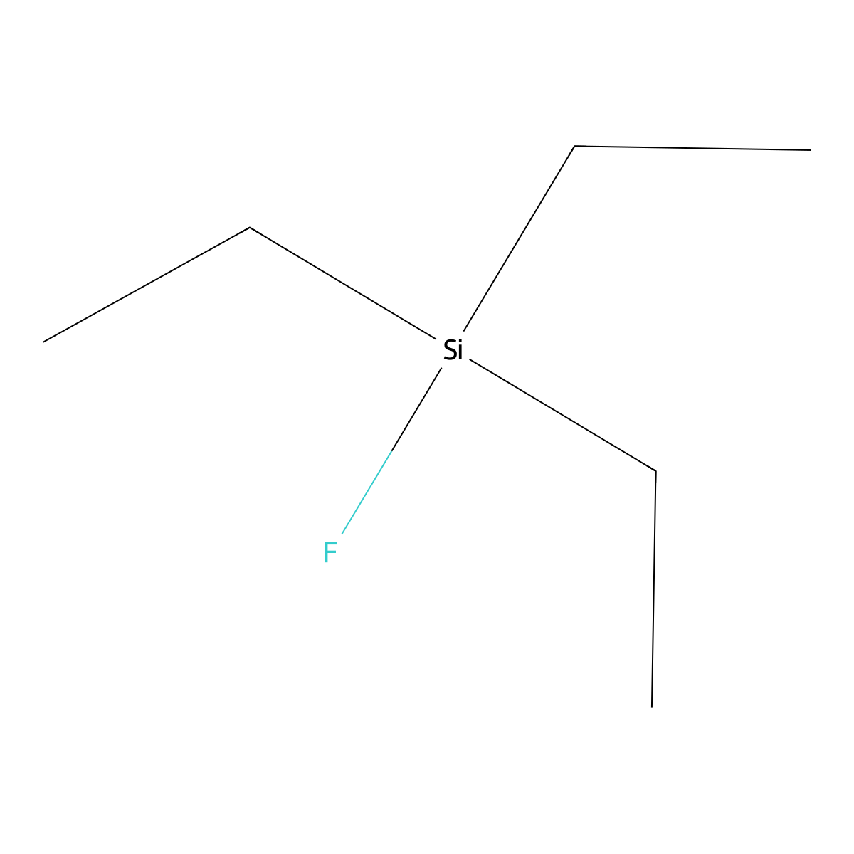 Triethylfluorosilane molecular structure, CAS 358-43-0