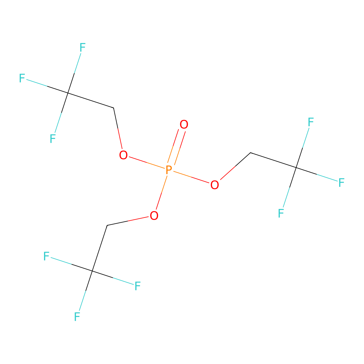Tris(2,2,2-Trifluoroethyl) phosphate molecular structure, CAS 358-63-4