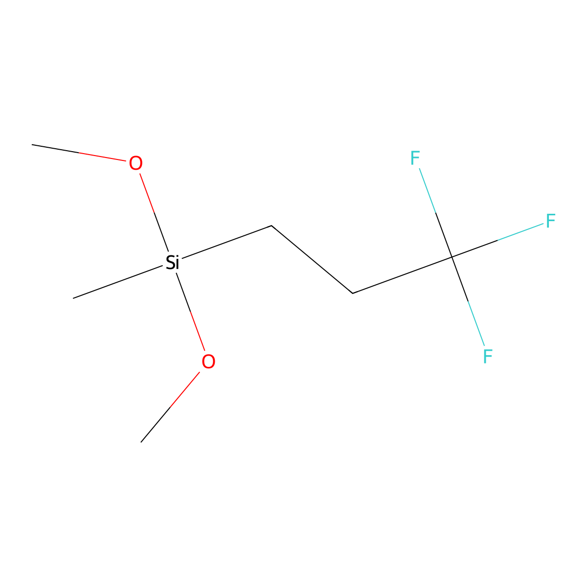 Silane, dimethoxymethyl(3,3,3-trifluoropropyl)- molecular structure, CAS 358-67-8