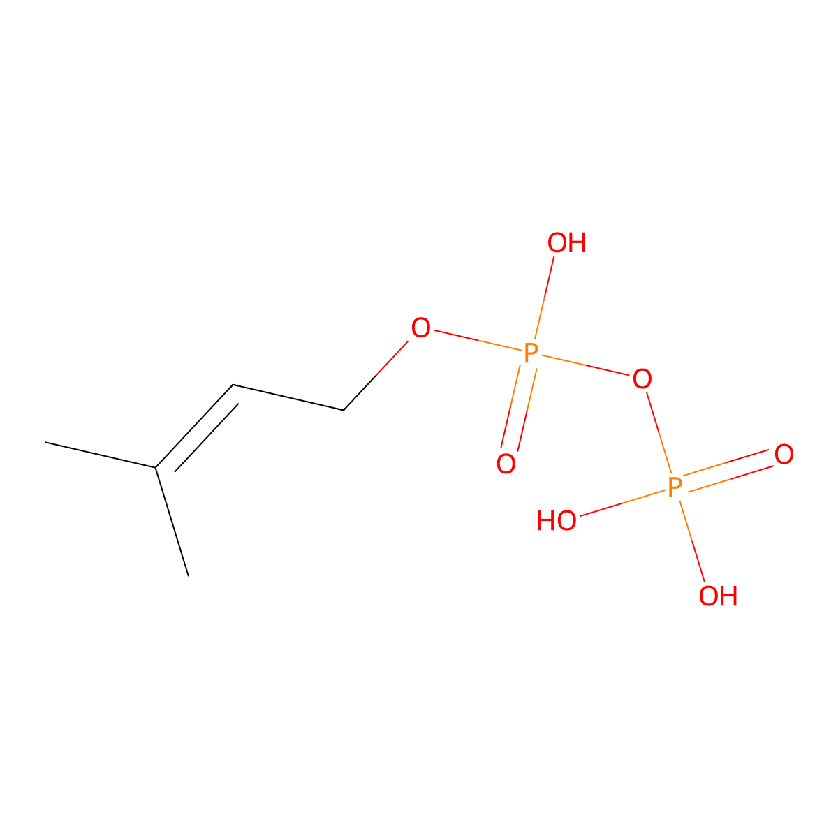 Dimethylallyl Pyrophosphate molecular structure, CAS 358-72-5