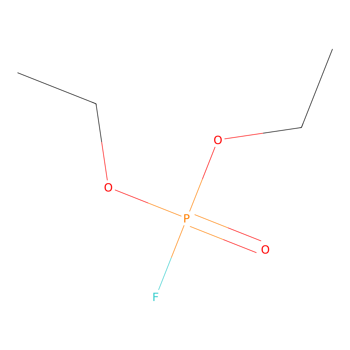 Diethyl fluorophosphate molecular structure, CAS 358-74-7