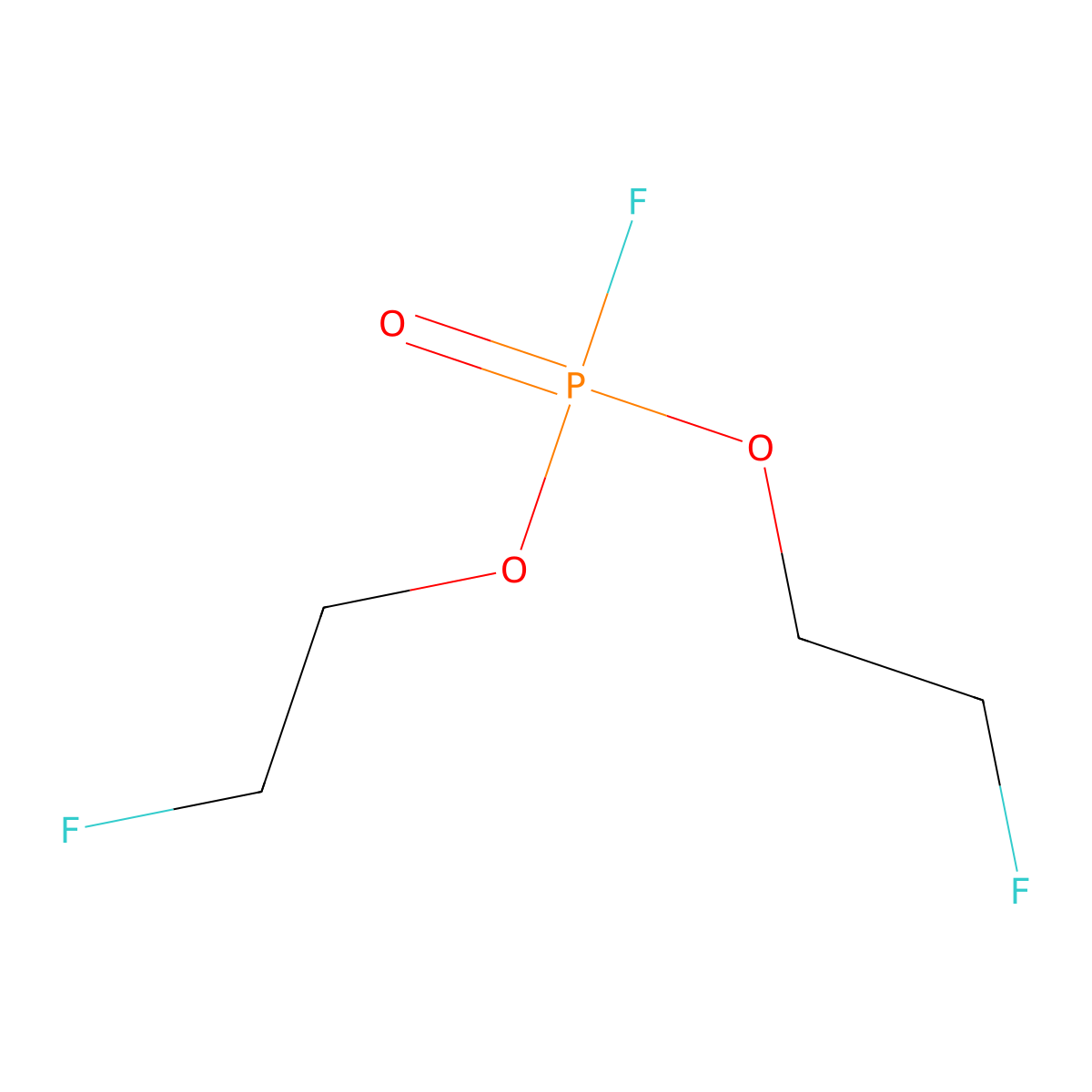 Bis(2-fluoroethyl) phosphorofluoridate molecular structure, CAS 358-88-3