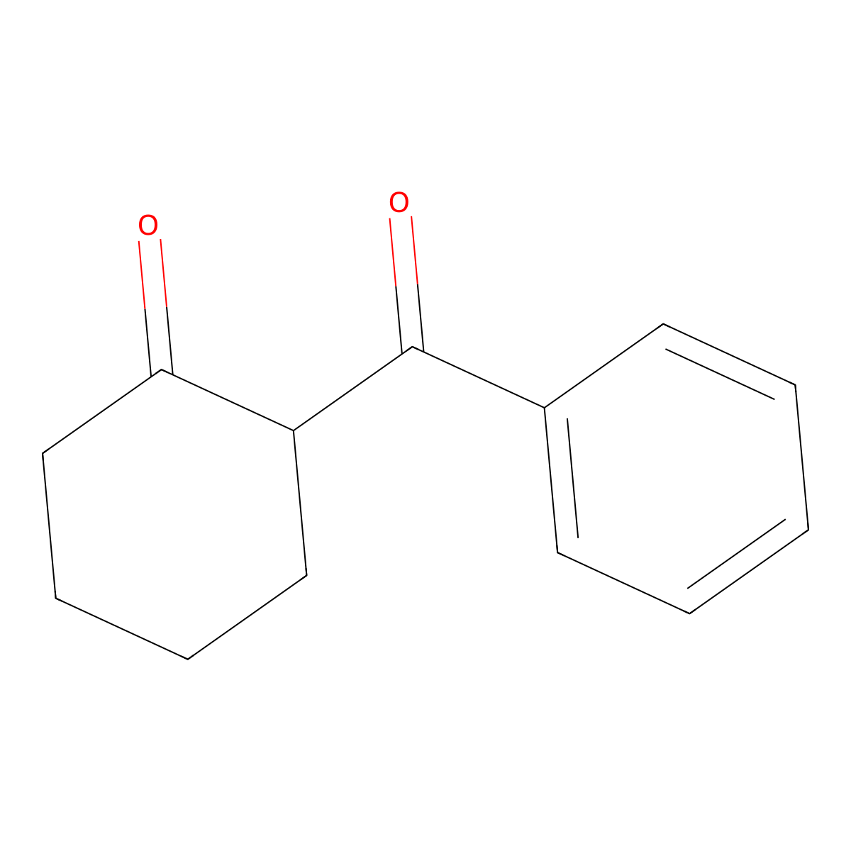 2-Benzoylcyclohexanone molecular structure, CAS 3580-38-9