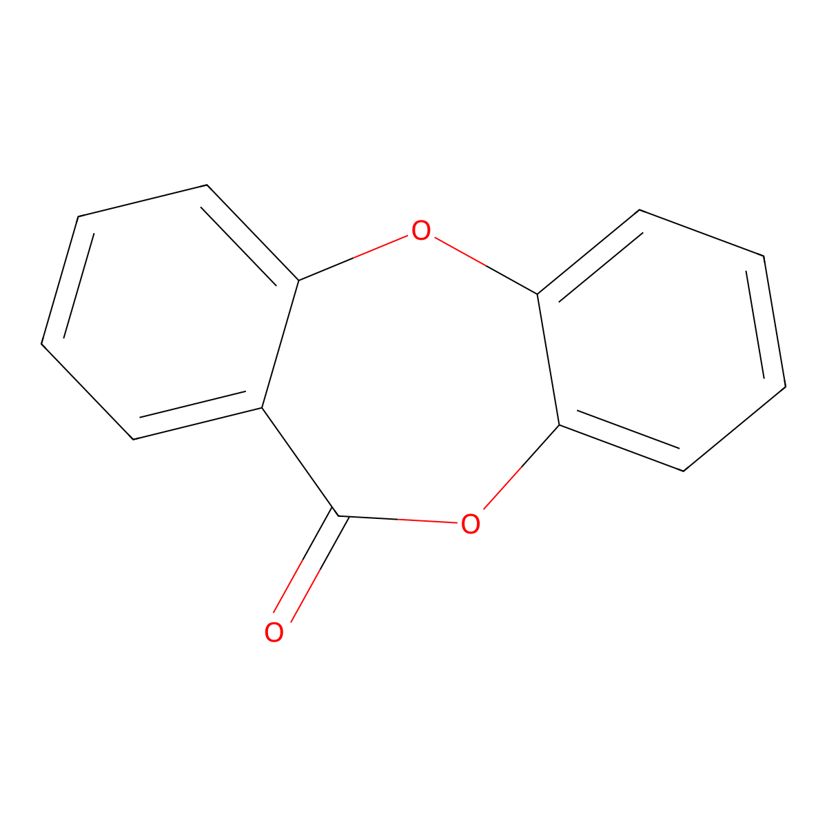 11H-Dibenzo(b,e)(1,4)dioxepin-11-one molecular structure, CAS 3580-77-6