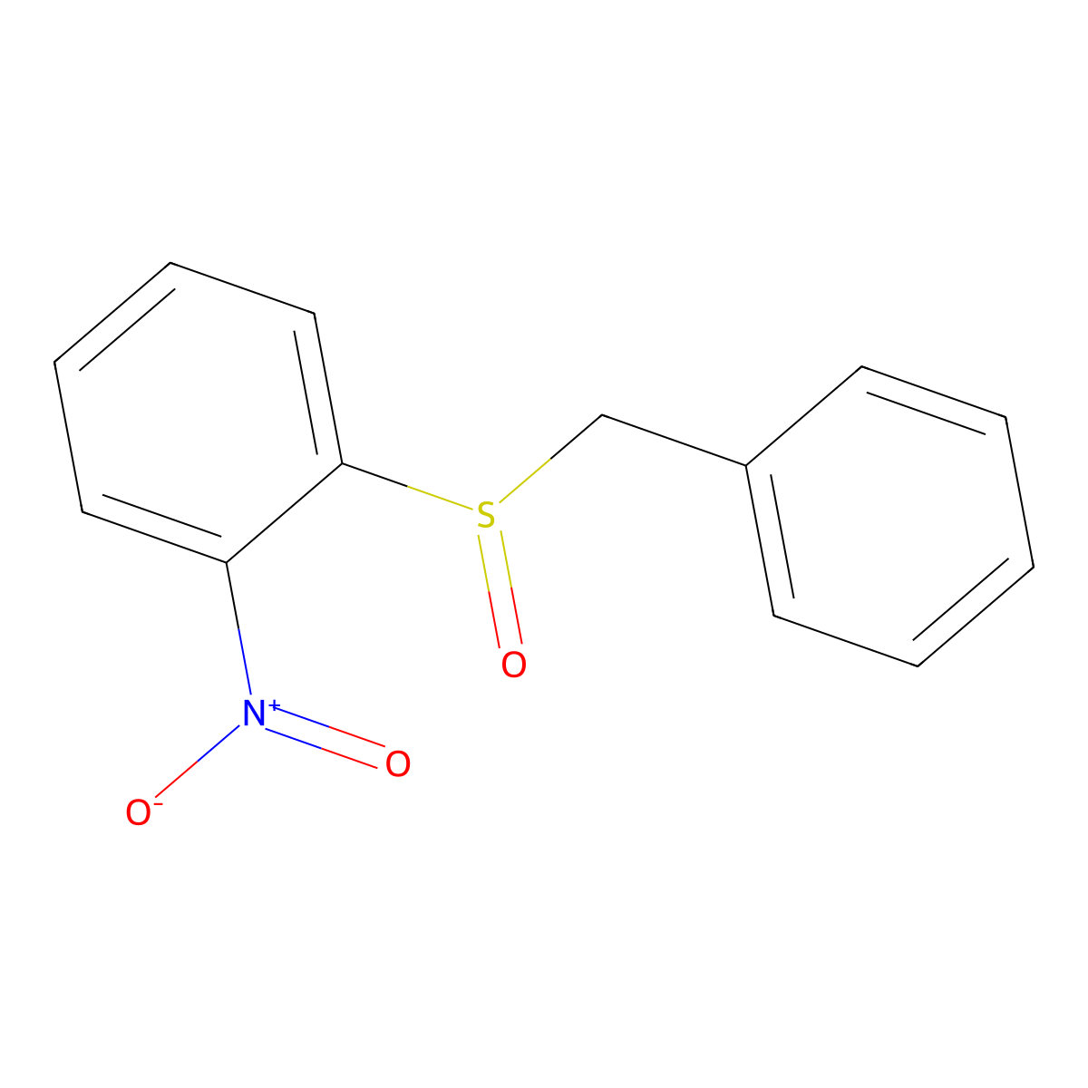 Benzyl 2-nitrophenyl sulfoxide molecular structure, CAS 35804-36-5