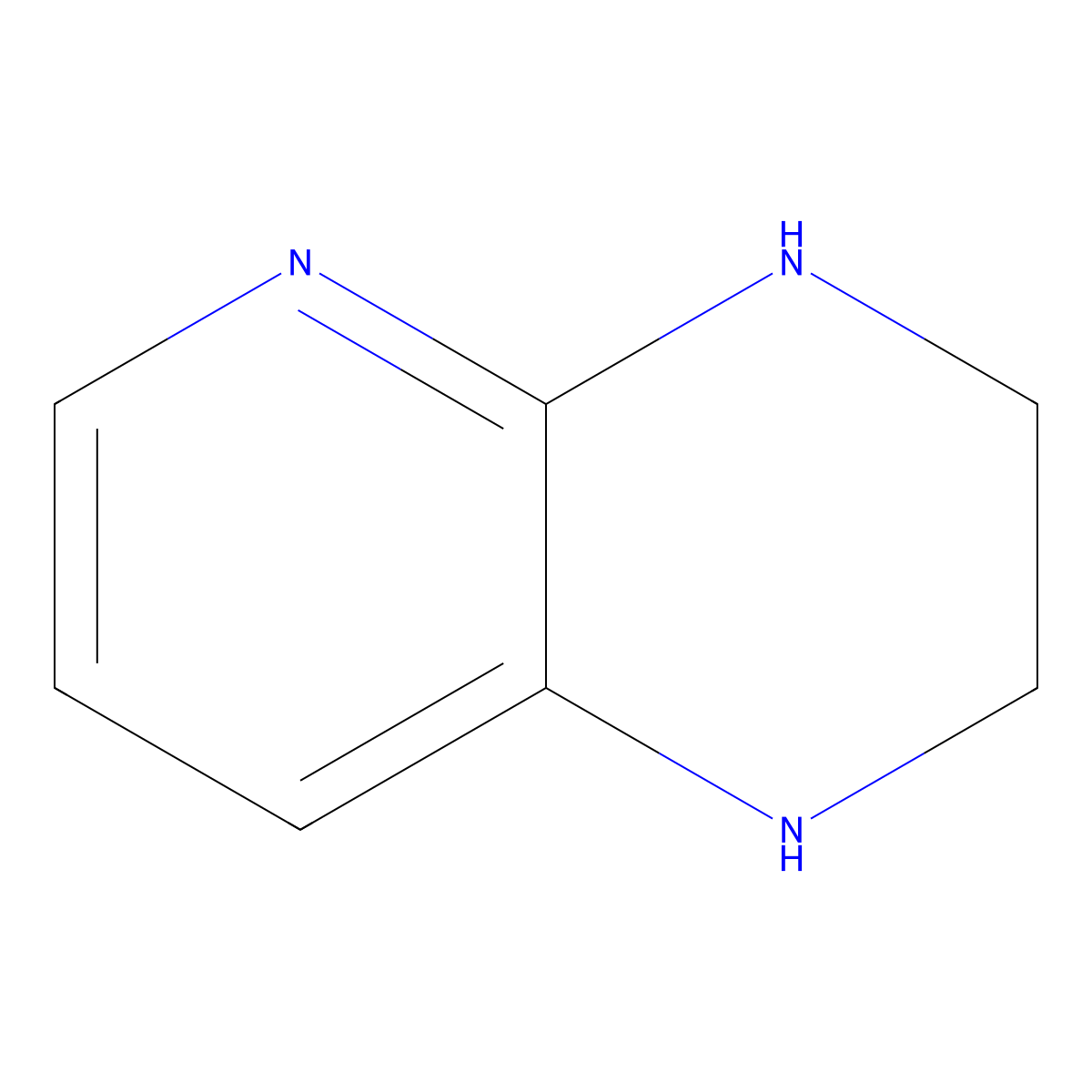 1H,2H,3H,4H-pyrido(2,3-b)pyrazine molecular structure, CAS 35808-40-3