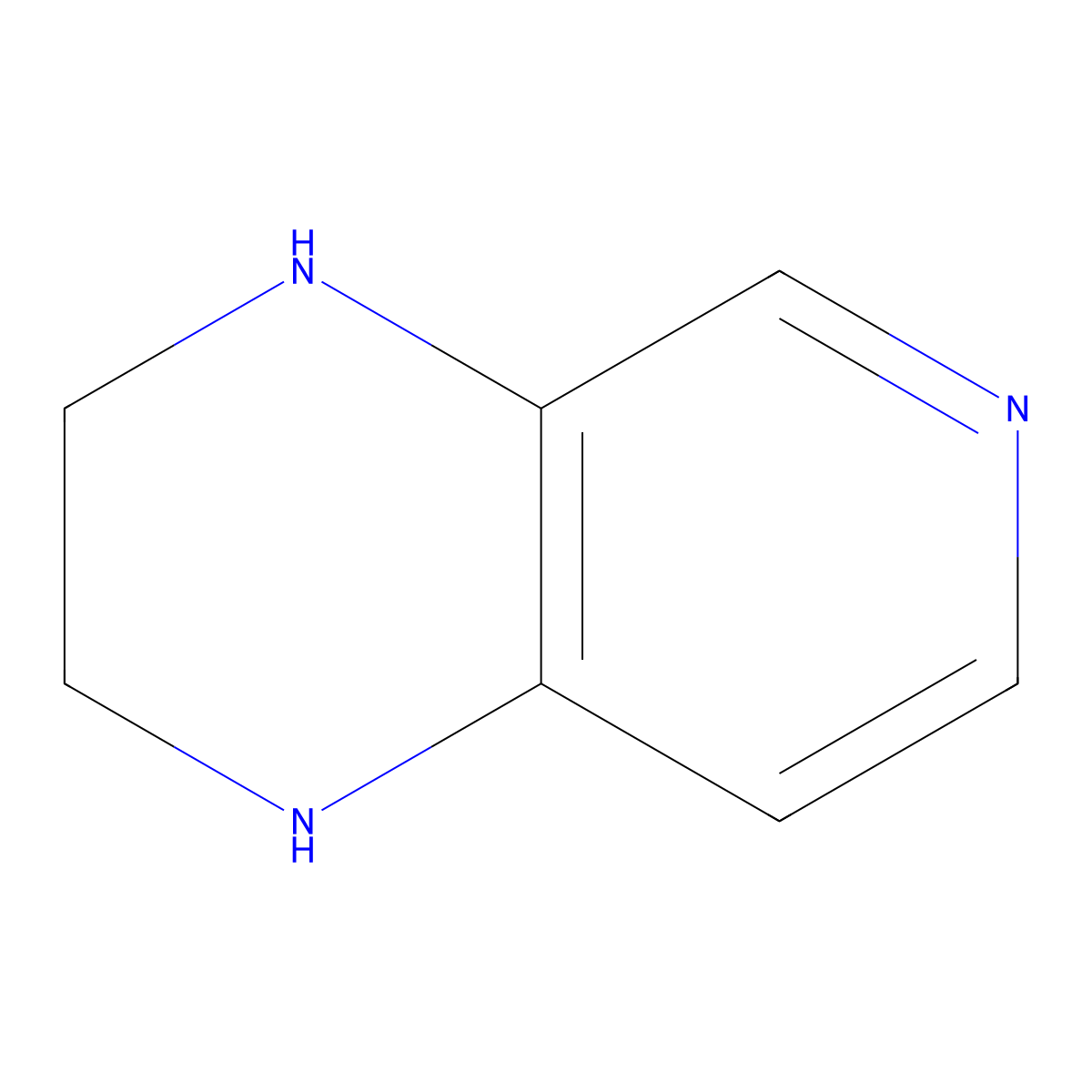 1H,2H,3H,4H-pyrido(3,4-b)pyrazine molecular structure, CAS 35808-41-4