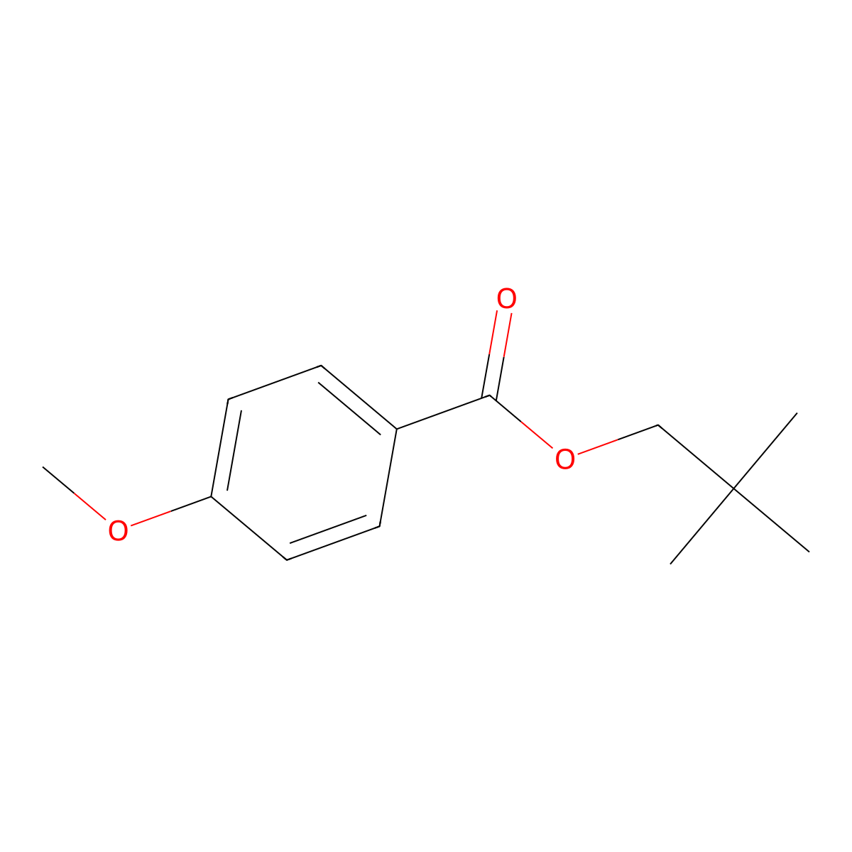 p-Anisic acid, neopentyl ester molecular structure, CAS 3581-72-4