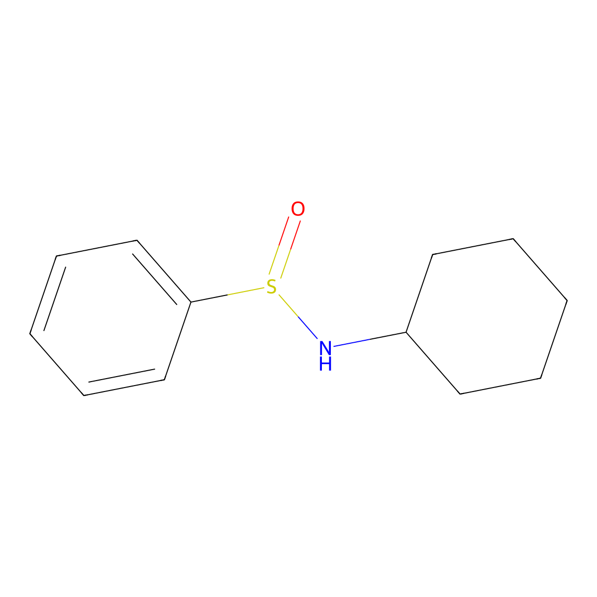 N-cyclohexylbenzenesulfinamide molecular structure, CAS 35810-04-9