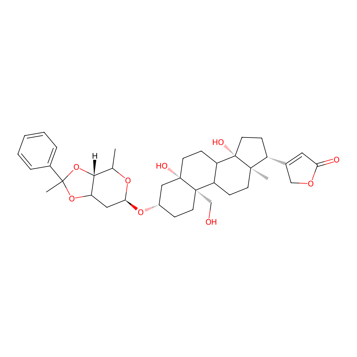 Acetophenone helveticosol molecular structure, CAS 35811-16-6