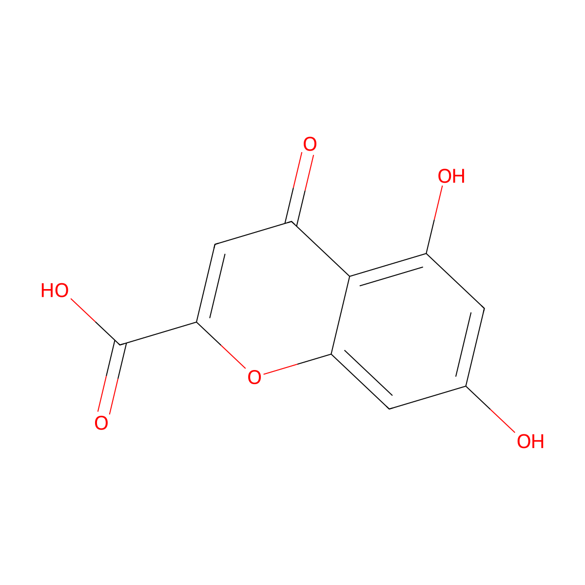 5,7-Dihydroxychromone-2-carboxylic acid molecular structure, CAS 35811-69-9