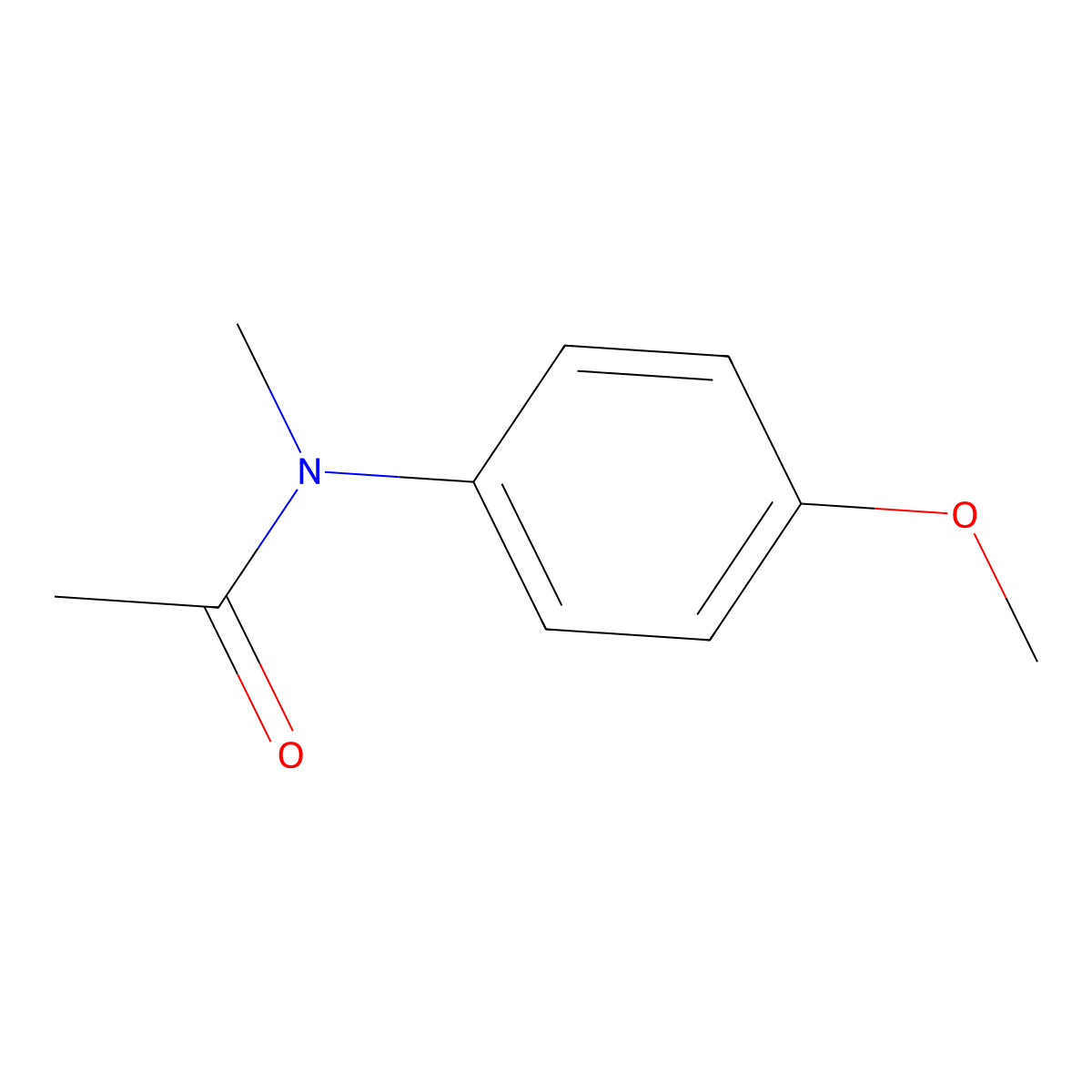 Acetamide, N-(4-methoxyphenyl)-N-methyl- molecular structure, CAS 35813-38-8