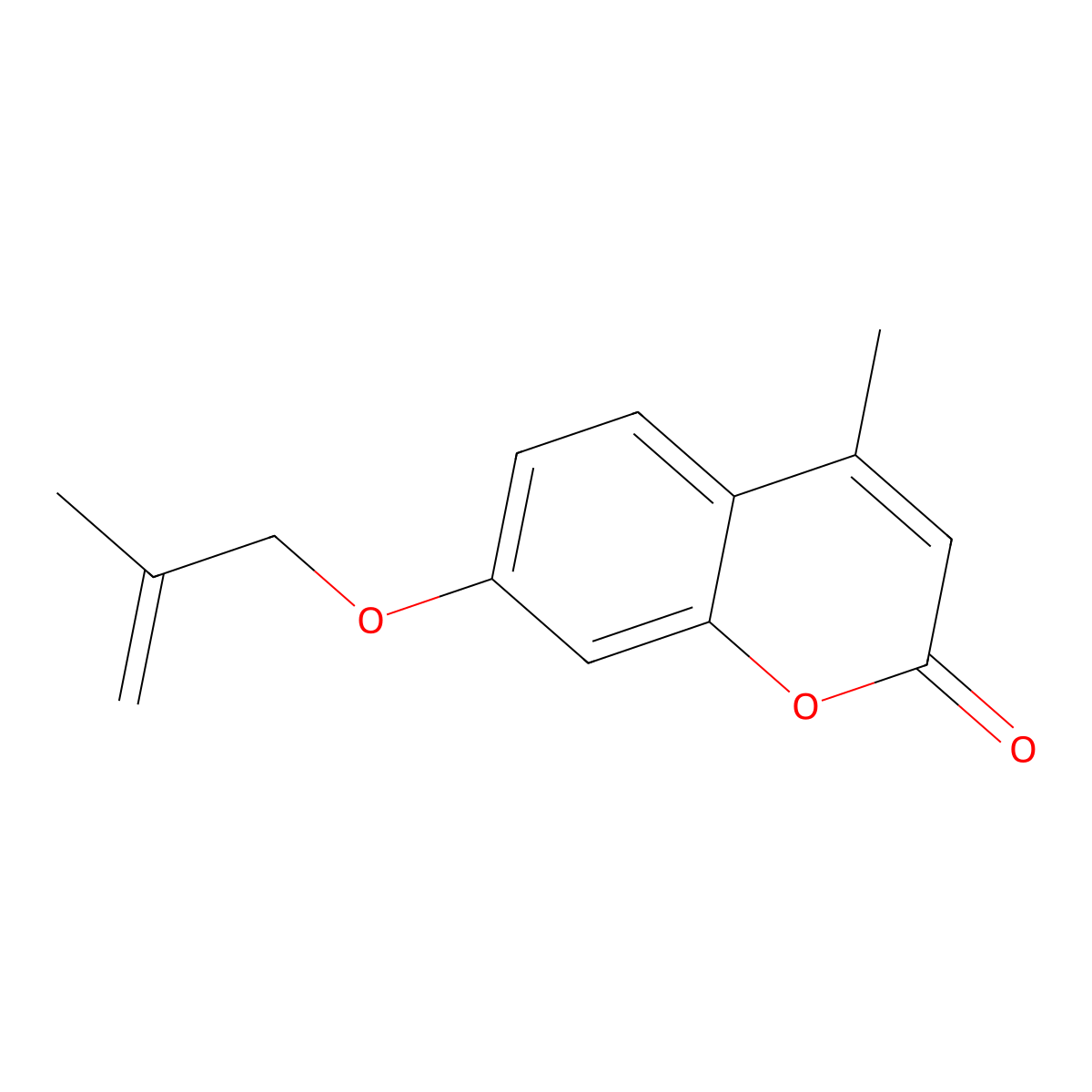 4-Methyl-7-(2-methylallyloxy)-2H-1-benzopyran-2-one molecular structure, CAS 35817-32-4