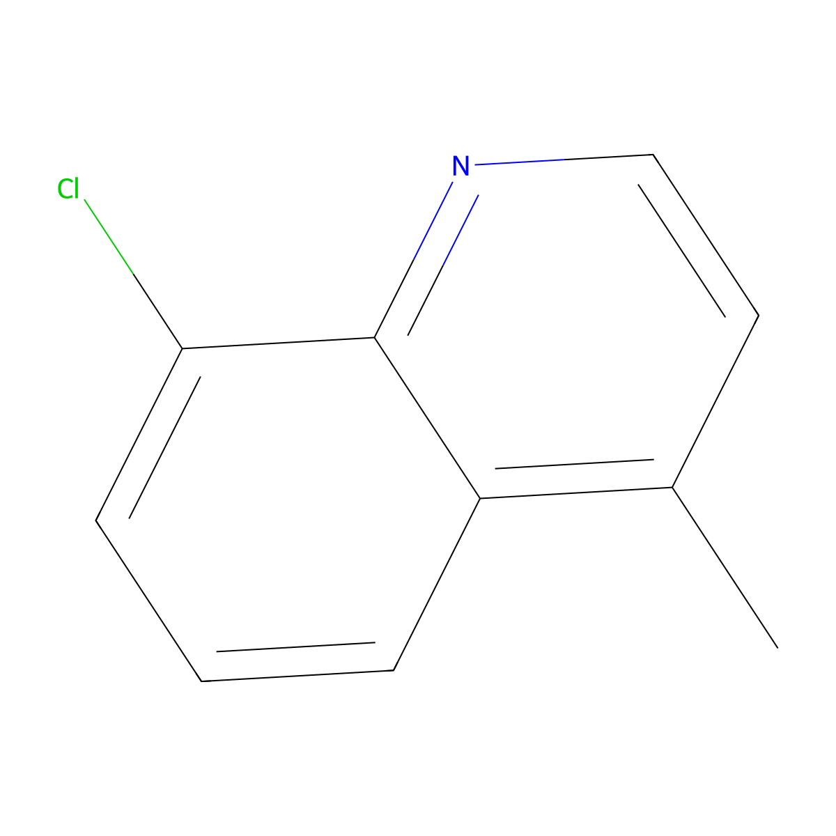 8-Chloro-4-methylquinoline molecular structure, CAS 35817-47-1