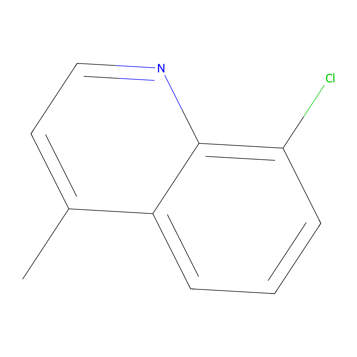 8-Chloro-4-methylquinoline molecular structure, CAS 35817-47-1