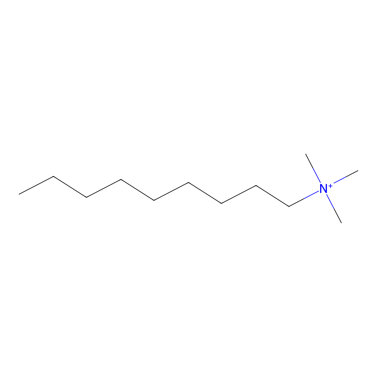 Nonyltrimethylammonium molecular structure, CAS 35819-23-9