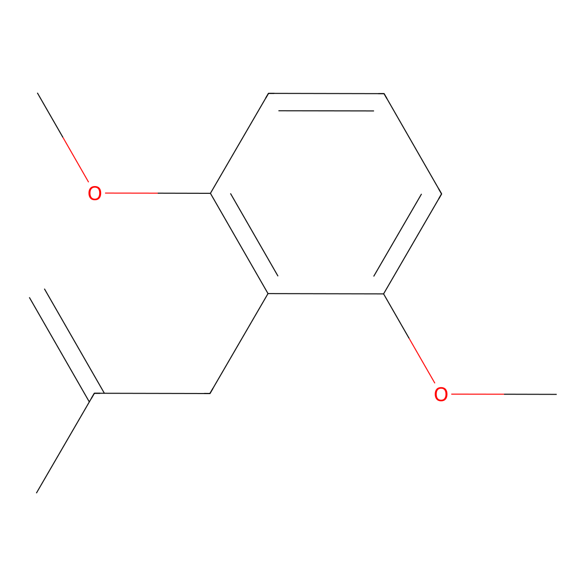3-(2,6-Dimethoxyphenyl)-2-methyl-1-propene molecular structure, CAS 35820-26-9