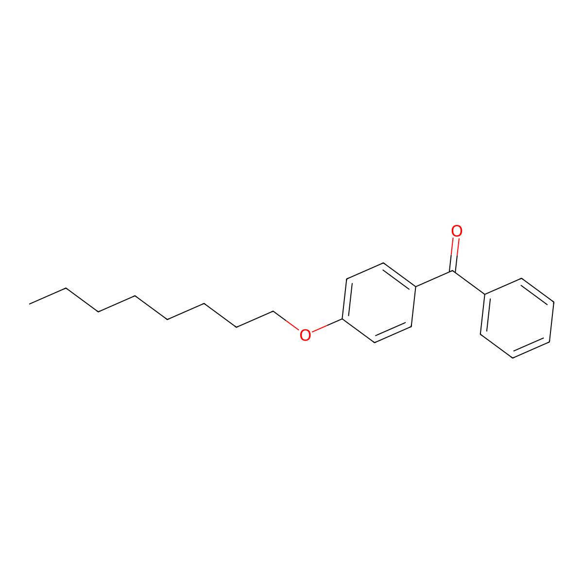 (4-Octyloxy-phenyl)-phenyl-methanone molecular structure, CAS 35820-92-9