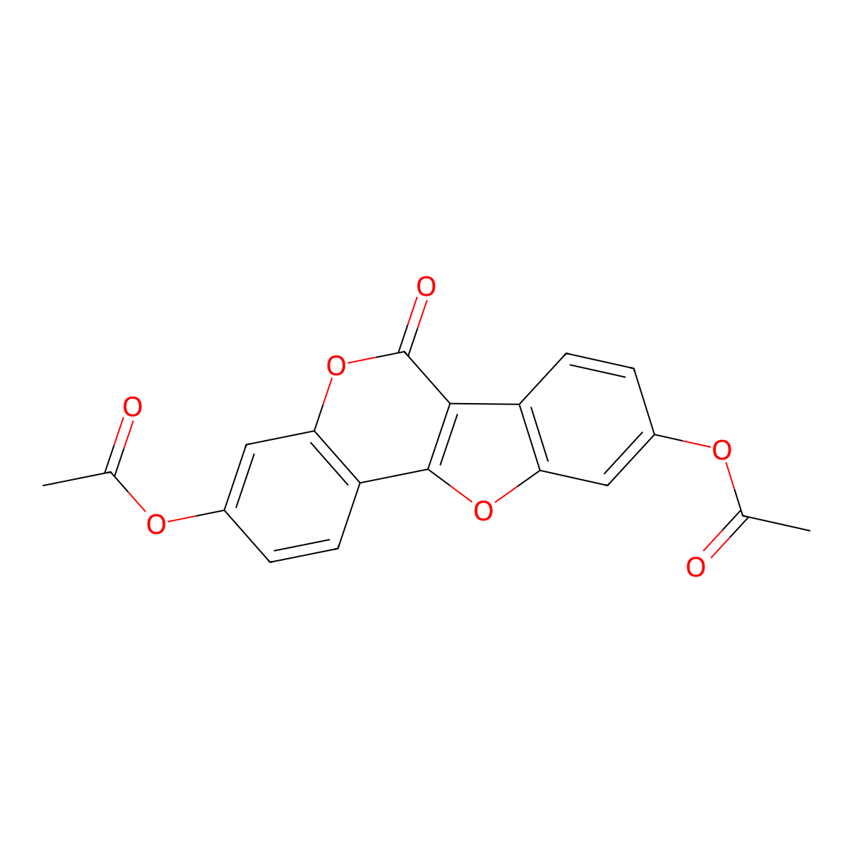 7,12-Diacetoxycoumestane molecular structure, CAS 35826-57-4