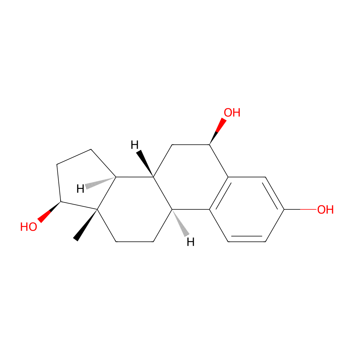 6beta-Hydroxyestradiol-17beta molecular structure, CAS 3583-03-7