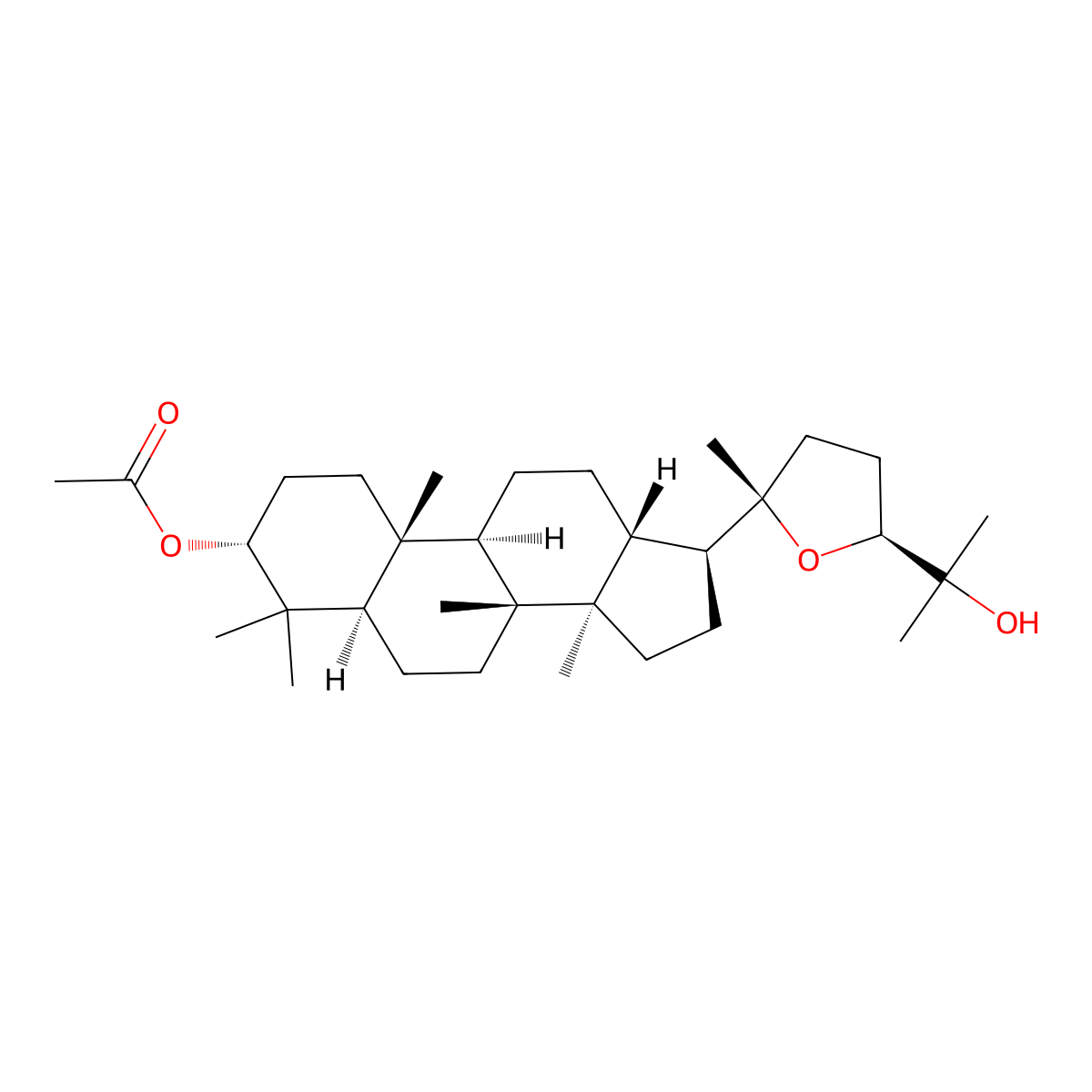 Cabraleadiol monoacetate molecular structure, CAS 35833-62-6