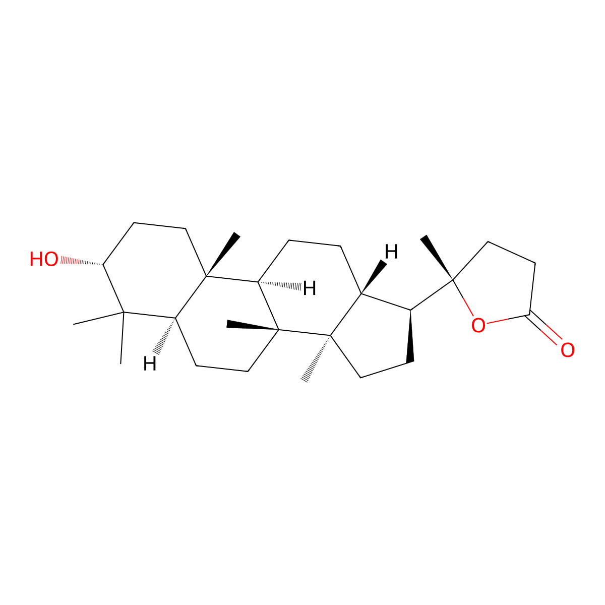 Cabraleahydroxylactone molecular structure, CAS 35833-69-3
