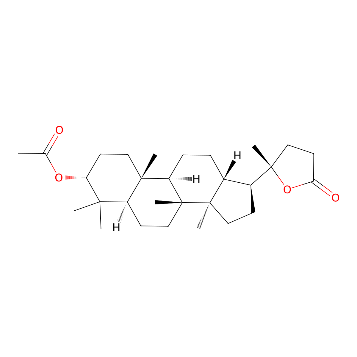 Cabraleahydroxylactone acetate molecular structure, CAS 35833-70-6