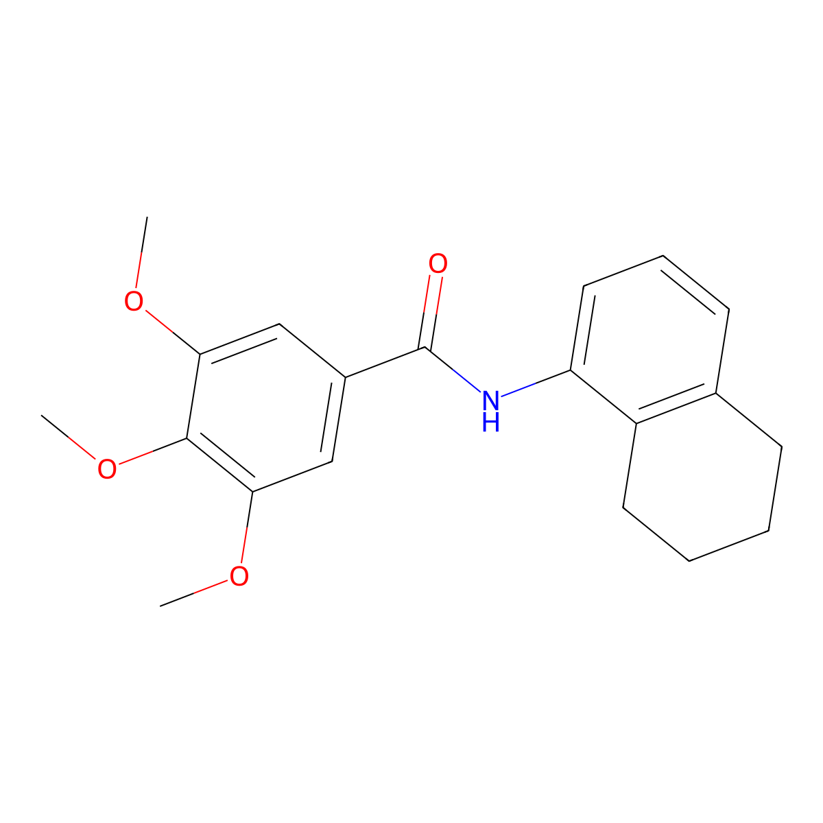 3,4,5-trimethoxy-N-(5,6,7,8-tetrahydronaphthalen-1-yl)benzamide molecular structure, CAS 358336-08-0