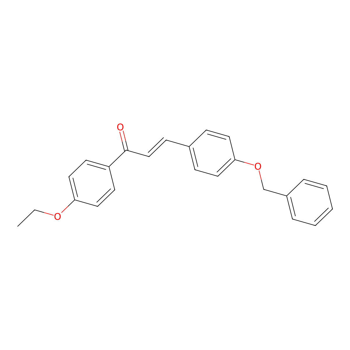 (2E)-3-[4-(Benzyloxy)phenyl]-1-(4-ethoxyphenyl)prop-2-en-1-one molecular structure, CAS 358343-63-2