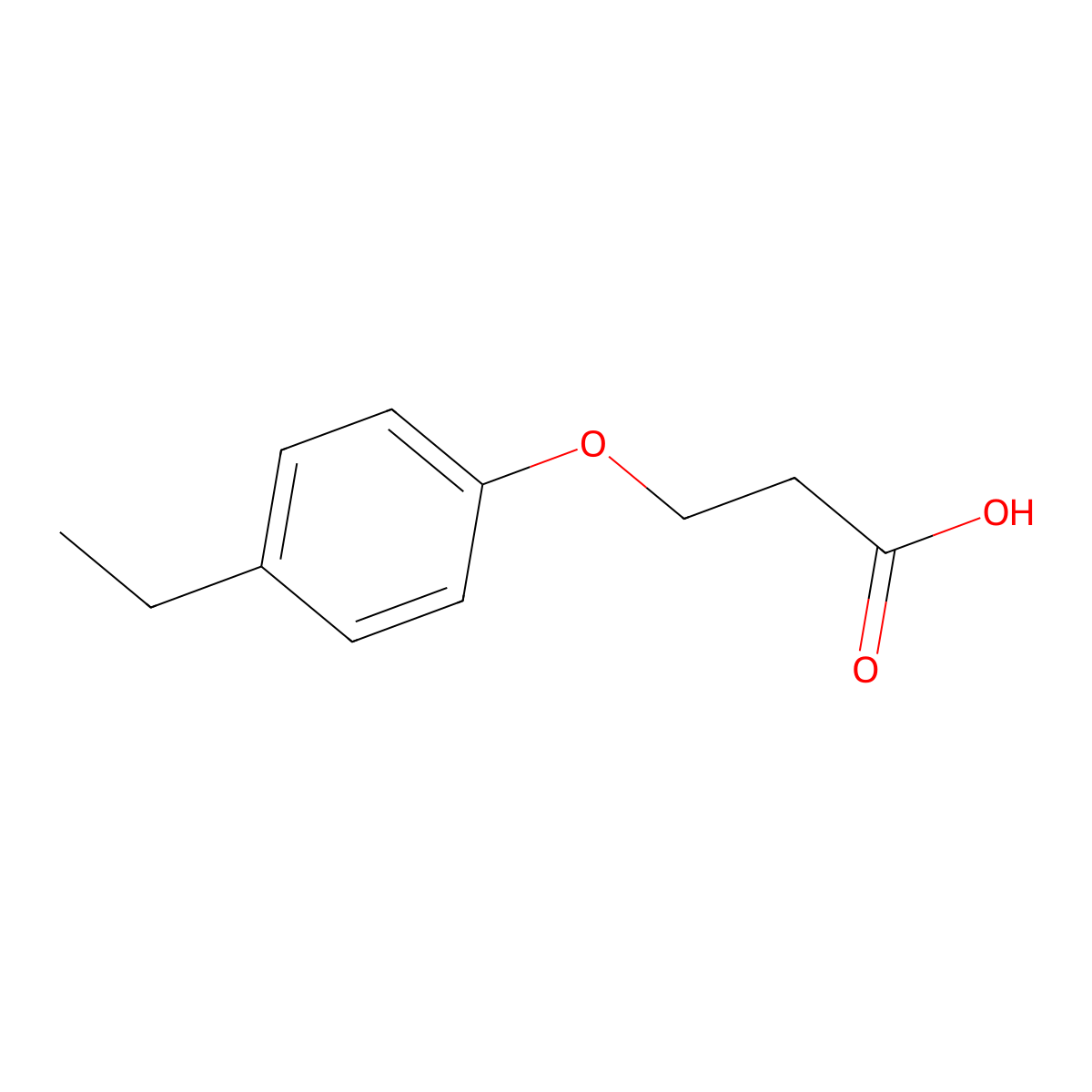 3-(4-Ethylphenoxy)propanoic acid molecular structure, CAS 358351-16-3