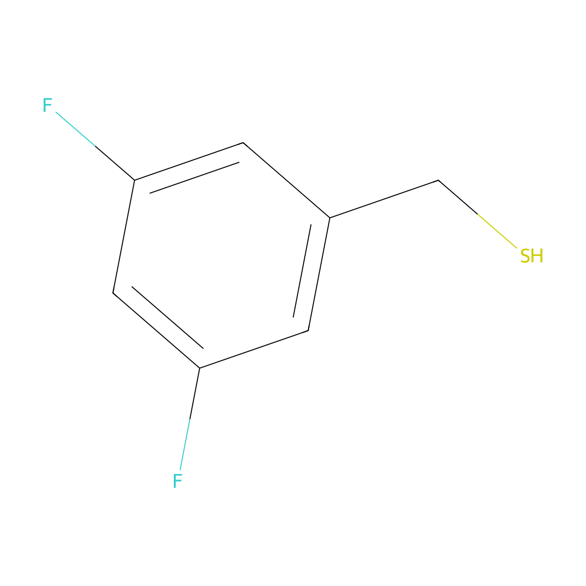 3,5-Difluorobenzyl Mercaptan molecular structure, CAS 358358-66-4