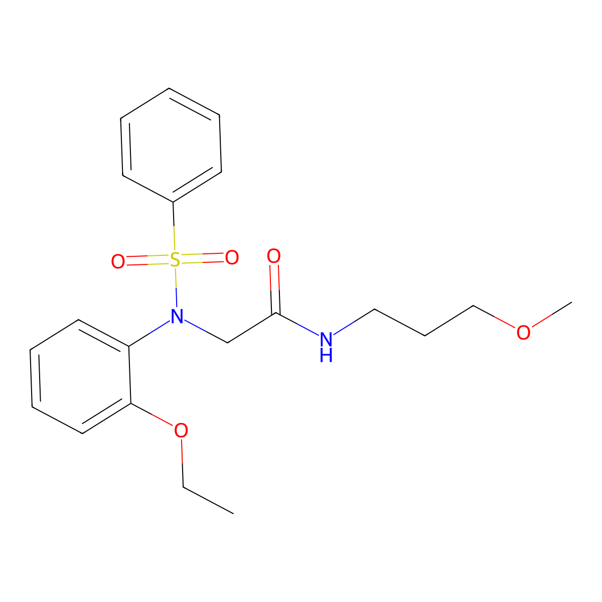 2-[N-(benzenesulfonyl)-2-ethoxyanilino]-N-(3-methoxypropyl)acetamide molecular structure, CAS 358360-20-0
