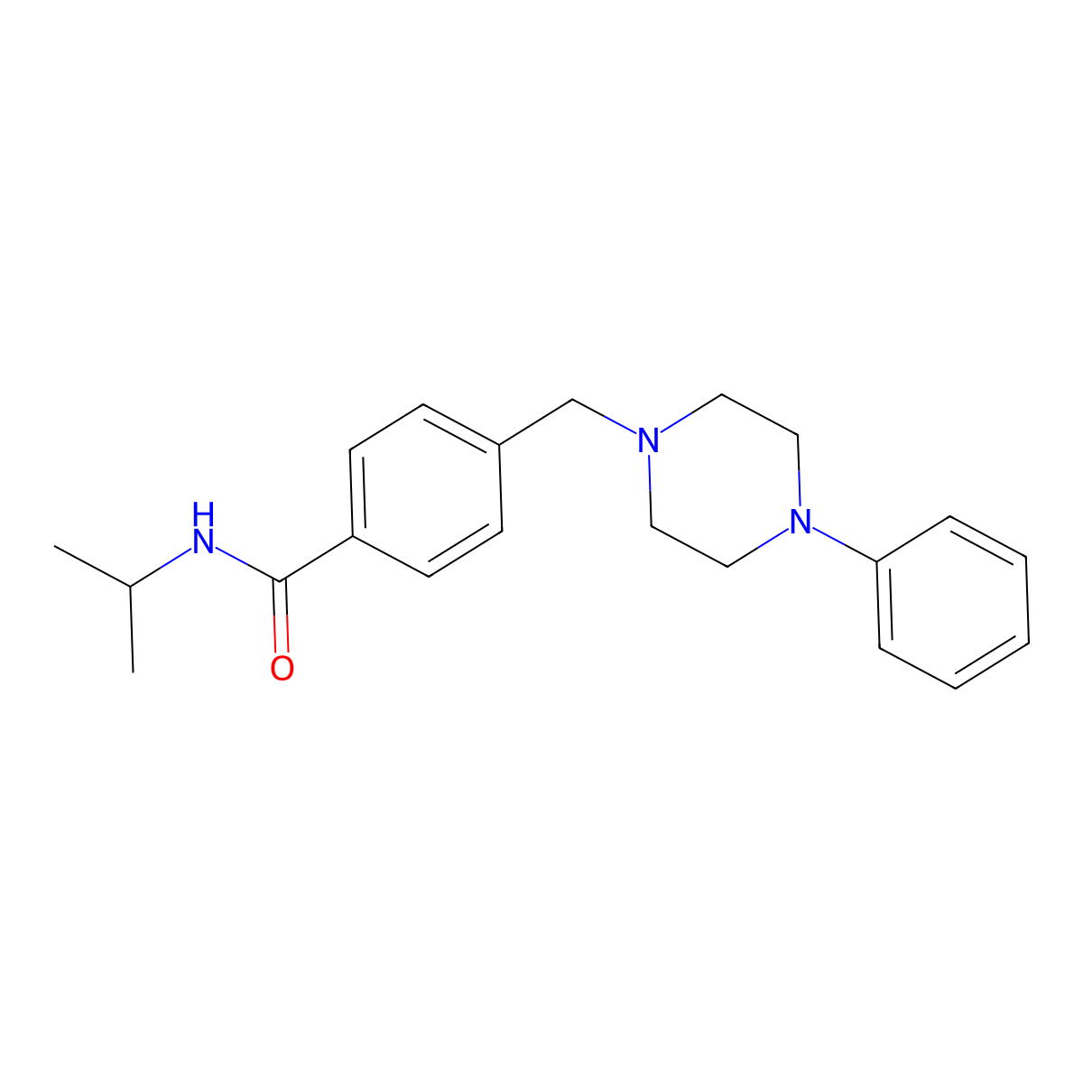 4-[(4-phenylpiperazin-1-yl)methyl]-N-propan-2-ylbenzamide molecular structure, CAS 358362-97-7